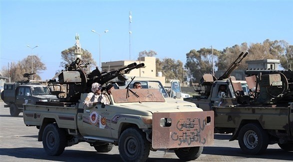 آليات عسكرية تابعة لقوات الوفاق في طرابلس (أرشيف)