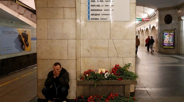  موقع تذكاري لضحايا انفجار في محطة للمترو في سان بطرسبورغ  2017/4/4