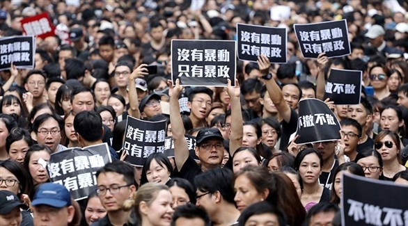محتجون في هونغ كونغ (أرشيف)