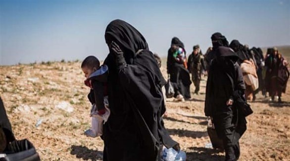نساء داعش في مخيم الباغوز بسوريا (أرشيف)