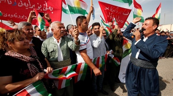 أكراد يتظاهرون ضد الهجوم التركي.(أرشيف)
