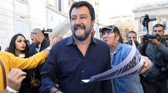 زعيم المعارضة الإيطالية اليميني المتشدد ماتيو سالفيني (أرشيف)