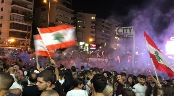 احتجاجات في لبنان (تويتر)