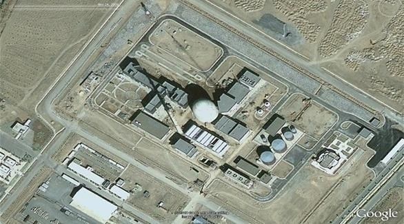 مفاعل آراك النووي العامل بالماء الثقيل (غوغل)