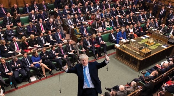 رئيس الوزراء بوريس جونسون في البرلمان البريطاني (أرشيف)