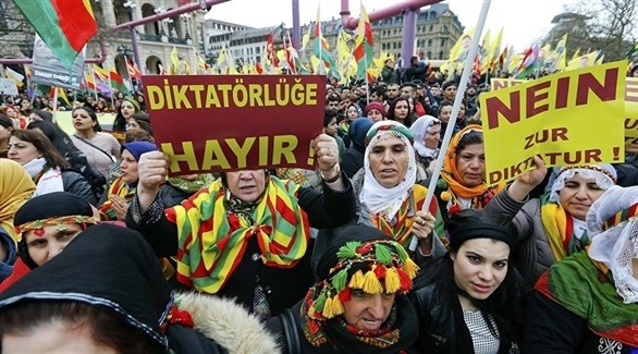 مظاهرة كردية في ألمانيا ضد الهجوم التركي على شمال سوريا (أرشيف)