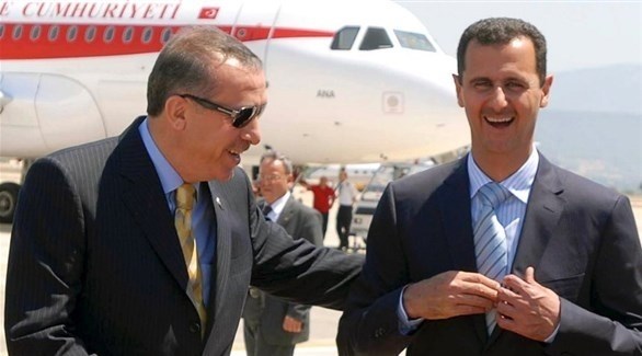 الرئيسان التركي رجب طيب أردوغان والسوري بشار الأسد قبل القطيعة والحرب (أرشيف)