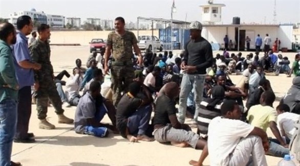 مخيم للمهاجرين في ليبيا (أرشيف)