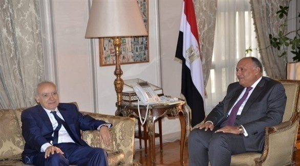 وزير الخارجية المصري سامح شكري والمبعوث الأممي إلى ليبيا غسان سلامة (أرشيف)