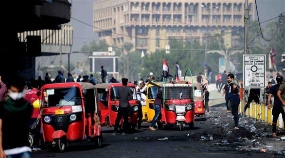 محتجون في بغداد يستعدون لموجة تظاهرات جديدة اليوم (إ ب ا)