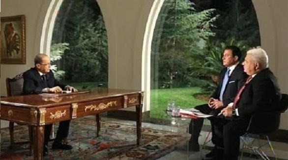 الرئيس اللبناني ميشال عون في الحوار التلفزيوني المثير للجدل (أرشيف)