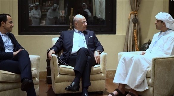 وزير الخارجية الإماراتي الشيخ عبدالله بن زايد يستقبل نظيريه اليوناني والقبرصي (وام)