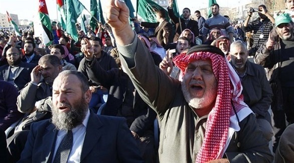 متظاهرون وقياديون إخوان في الأردن (أرشيف)