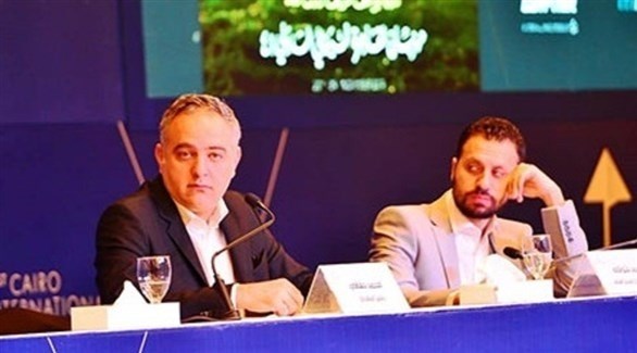 محمد حفظي وأحمد شوقي في المؤتمر الصحافي لمهرجان القاهرة السينمائي (المصدر)