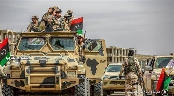 قوات من الجيش الليبي على مشارف طرابلس (الإعلام الحربي الليبي)
