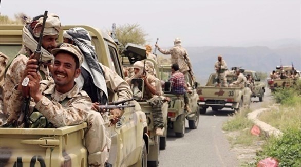 قوة من الجيش الوطني اليمني في محافظة صعدة (أرشيف)