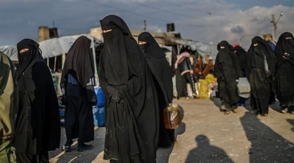 نساء داعش في مخيم الهول بسوريا (أرشيف)