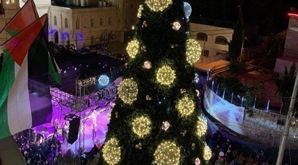 شجرة الميلاد في بيت جالا. (أرشيف)