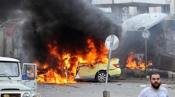 سيارة محترقة في سوريا بعد تفجير سابق (أرشيف)