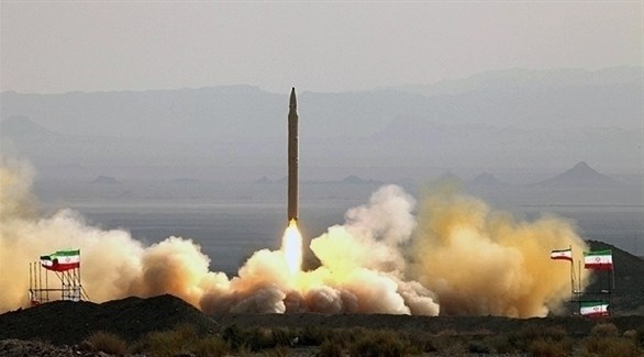 صاروخ باليستي إيراني لحظة انطلاقه (أرشيف)