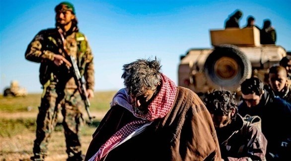 عناصر من تنظيم داعش في قبضة قوات سوريا الديمقراطية (أرشيف)