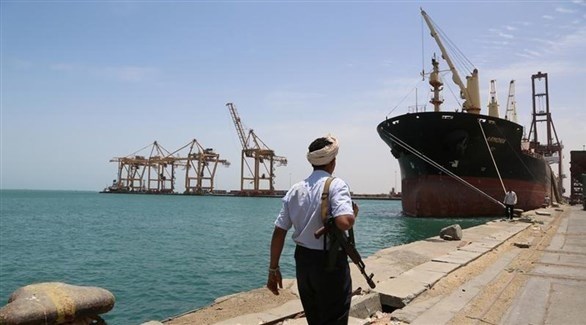 مسلح في ميناء الحديدة اليمني (أرشيف)