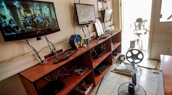 صورة من داخل مركز حزب الله الإعلامي الذي استهدف الطيران الإسرائيلي