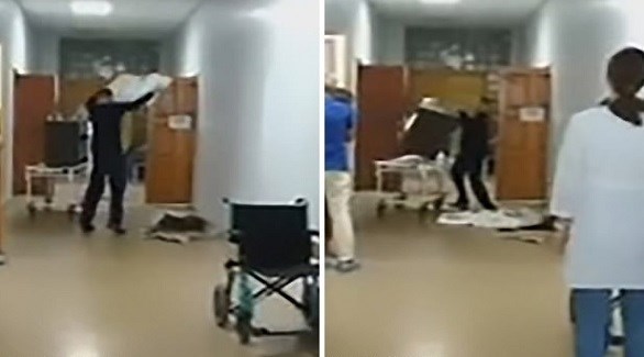 مريض يحطم جناحاً في مستشفى أوكراني (ديلي ميل)