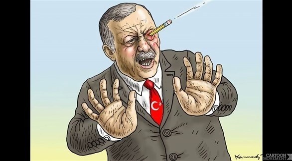 أحد رسومات كارت الكاريكاتورية لأردوغان (تويتر)
