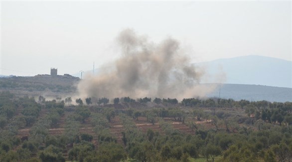 تصاعد الدخان في عفرين بسبب قصف سابق (أرشيف)