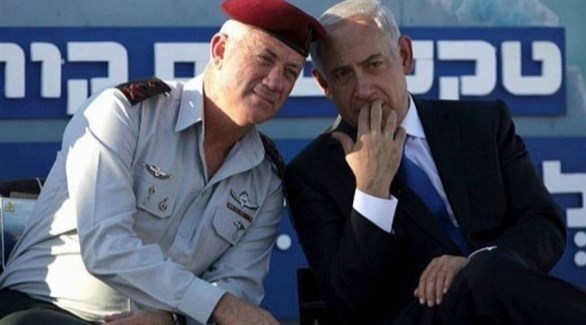 رئيس الوزراء الإسرائيلي بنيامين نتانياهو ورئيس تكتل أزرق-أبيض بيني غانتس.(أرشيف)