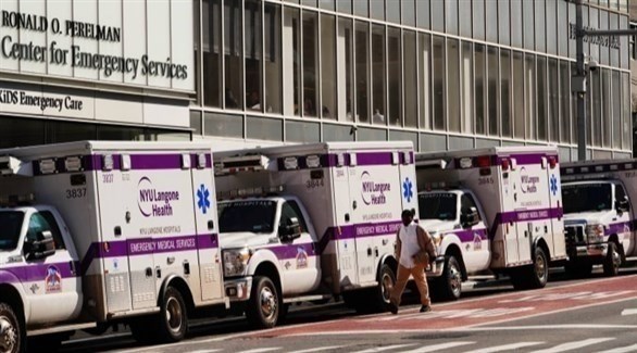 سيارات إسعاف أمام مستشفى أمريكي (أرشيف)