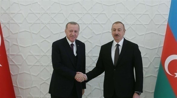 الرئيسان الأذري إلهام علييف والتركي رجب طيب أردوغان (أرشيف)