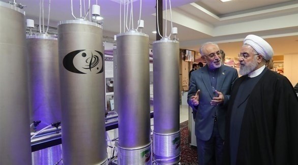 الرئيس الإيراني حسن روحاني في منشأة نووية (أرشيف)