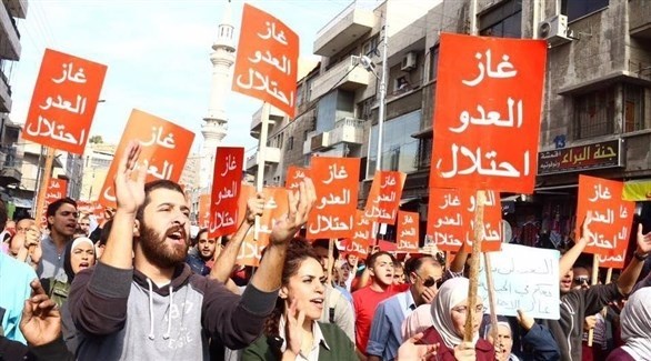 أردنيون يتظاهرون ضد اتفاقية الغاز مع إسرائيل (أرشيف)