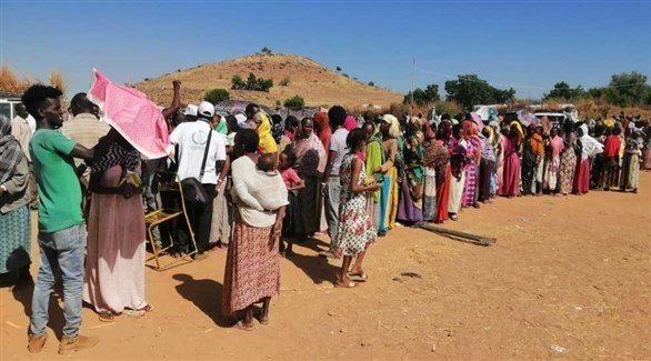 لاجئون أثيوبيون في معسكر أم راكوبة بشرق السودان (وكالة الأنباء السودانية)  