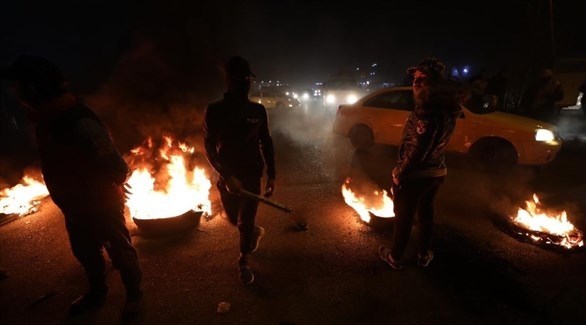 احراق للدواليب عند دوار الناصرية (علي داب)