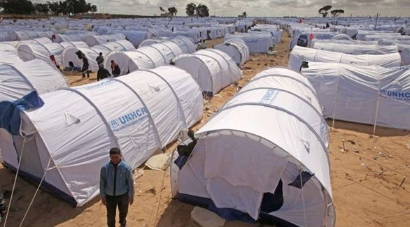 مخيم الشوشة في تونس للهاربين من ليبيا بعد سقوط نظام القذافي في 2011 (أرشيف)