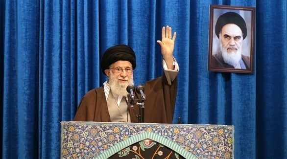 الزعيم الإيراني خلال خطبته (مكتب خامنئي)