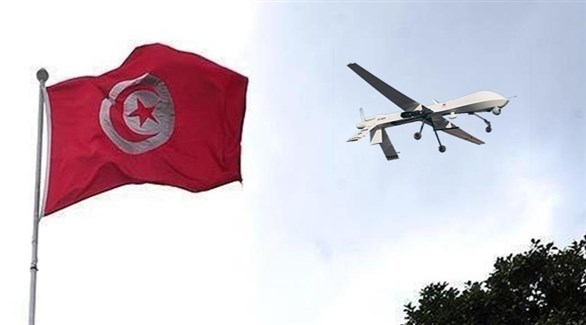 طائرة دون طيار فوق العلم التونسي (أرشيف)