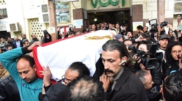 مشيعون في جنازة ماجدة الصباحي (24)