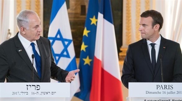 رئيس الوزراء الإسرائيلي بنيامين نتانياهو الرئيس الفرنسي إيمانويل ماكرون (أرشيف)