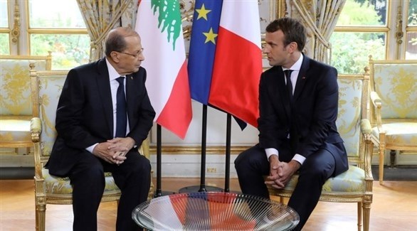 الرئيس الفرنسي مع نظيره اللبناني (أرشيف)