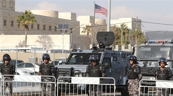 قوات أردنية حول السفارة الأمريكية في عمان (أرشيف)