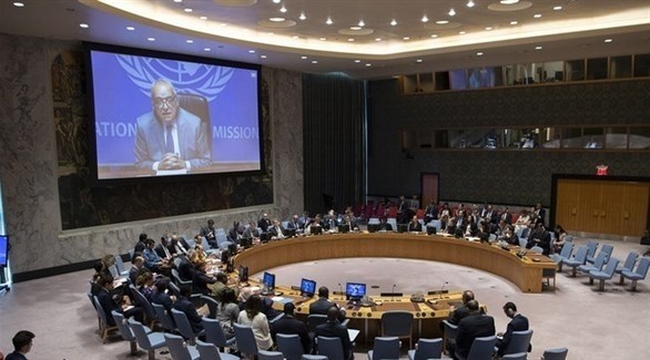 المبعوث الأممي الخاص إلى ليبيا غسان سلامة يتحدث لمجلس الأمن (أرشيف)