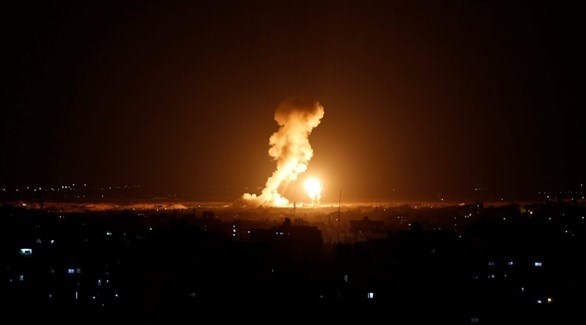 انفجار إثر قصف إسرائيلي على قطاع غزة (أرشيف)