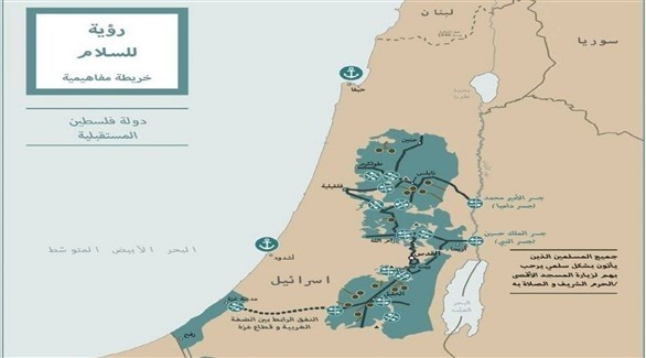 الخريطة الأمريكية الإسرائيلية لصفقة القرن (أرشيف)