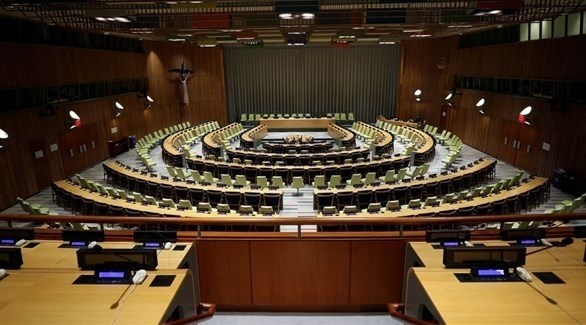 غرفة فارغة في مقر الأمم المتحدة في نيويورك.(أرشيف)