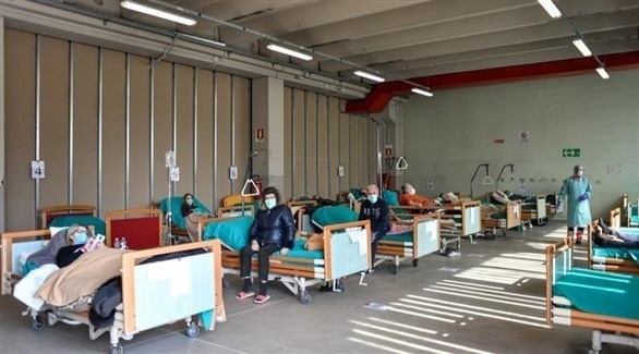 مستشفى ميداني في إيطاليين لعلاج المصابين بكورونا (أرشيف)
