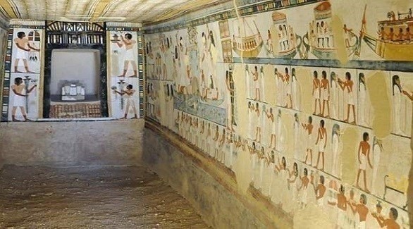 مقبرة مننا الفرعونية في البر الغربي بالأقصر (أرشيف) 